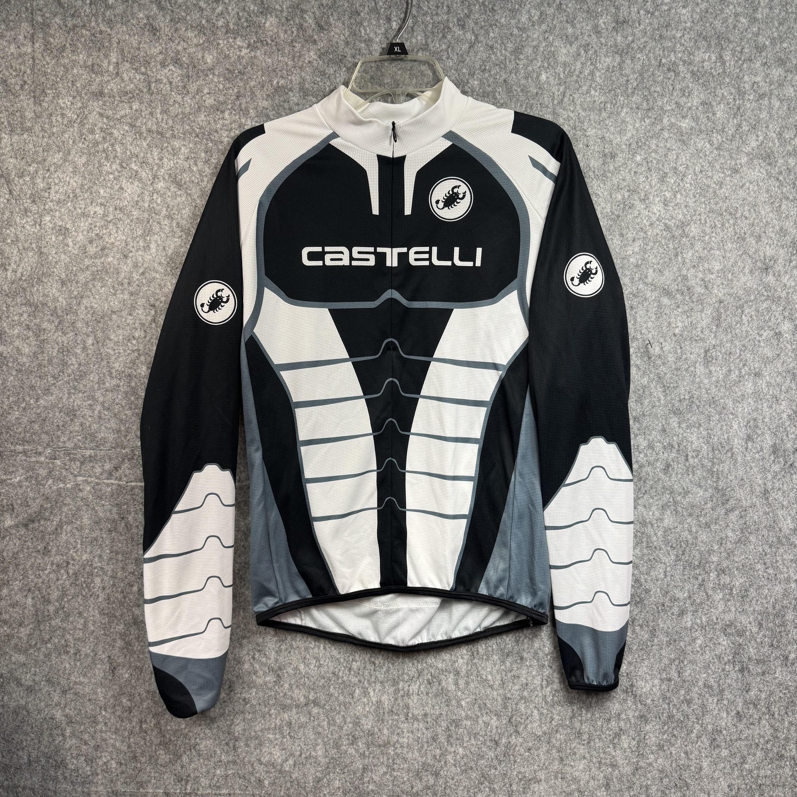 Castelli Cycling Jersey Mens Medium Black White Long Sleeve Half Zip Thermal gallery