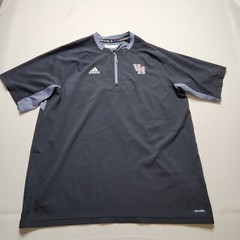 Adidas Mesh Back Pull Over Side Zip Athletic Shirt Custom VN Logo Men Size XL P4