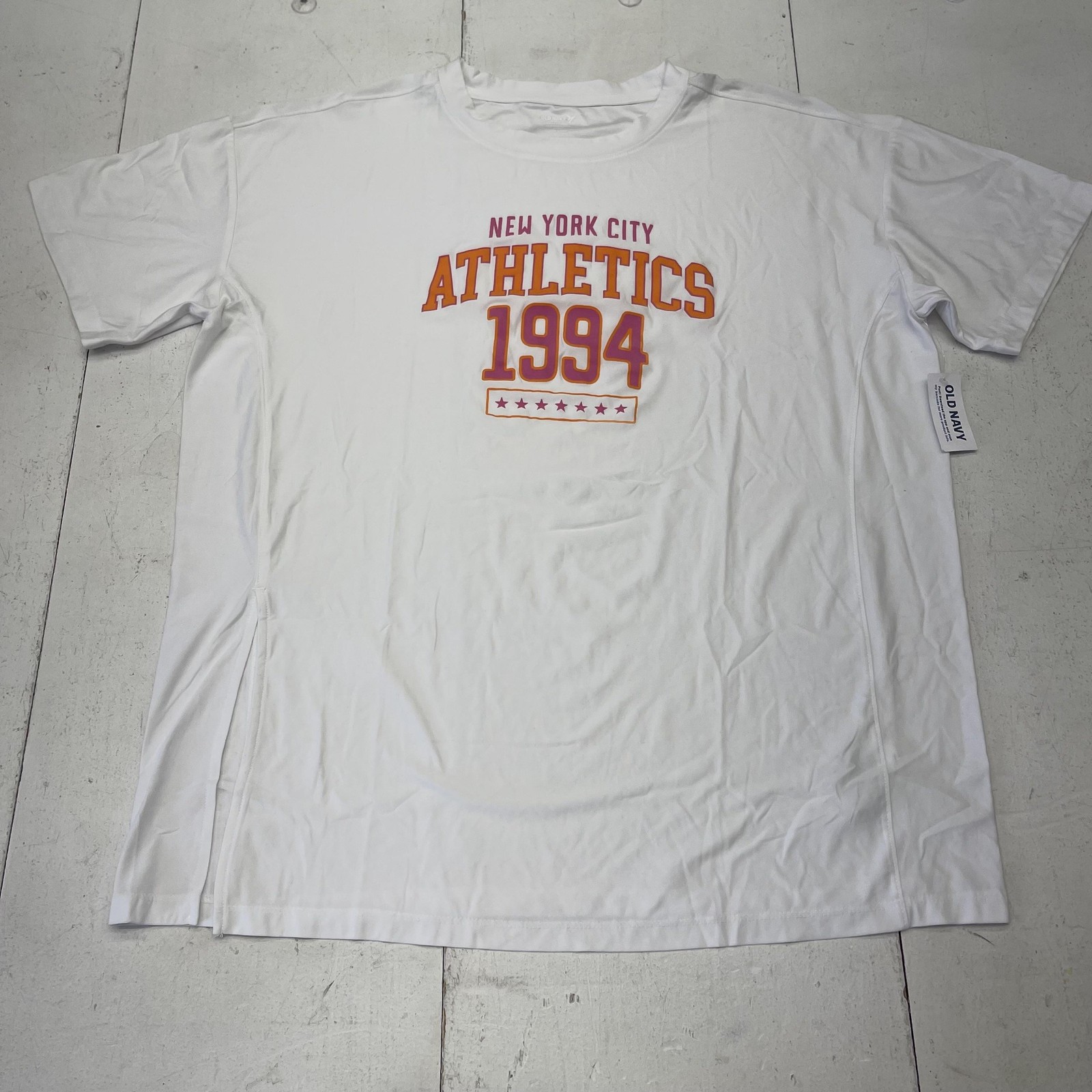 Old Navy Active Shirt Mens Small White CloudMotion New York City Athletics 1994 gallery