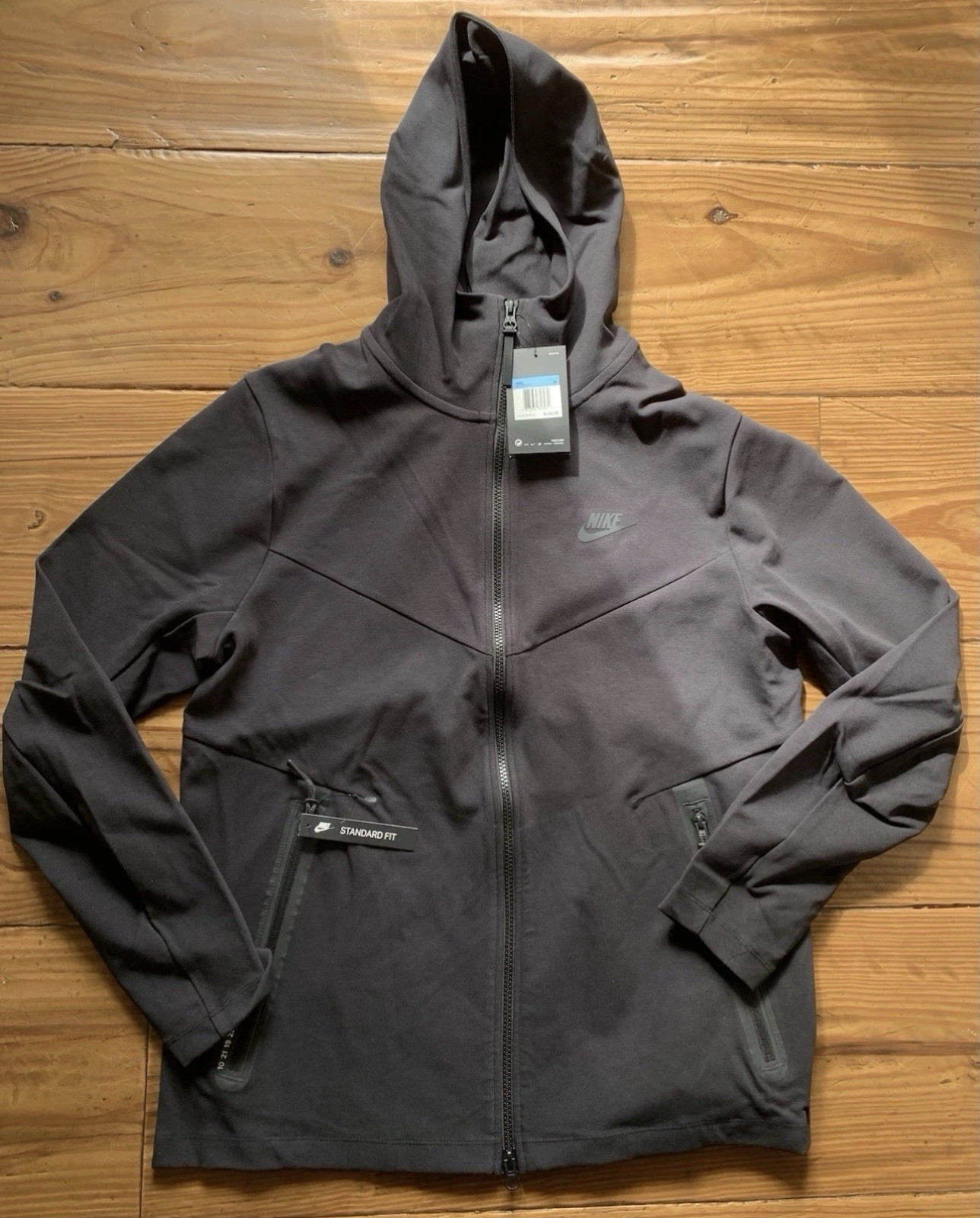 NEW Men's Nike TECH PACK Hooded Full Zip Jacket AA3784 in BLACK in SIZE MEDIUM gallery