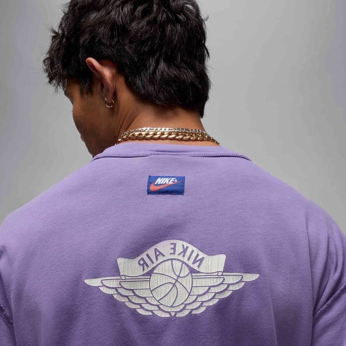 NWT Mens Size Medium Nike Air Jordan Rare Air T-Shirt Purple/White - IB3130-010 gallery