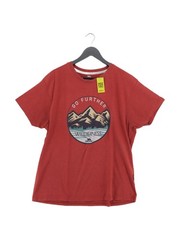 Trespass Men’s T-Shirt XL Red Graphic 100% Other Crew Neck Basic