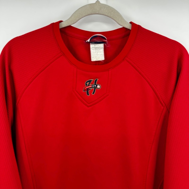 Majestic Athletic Red Pullover Baseball Training Top Mens Large Senators gallery
