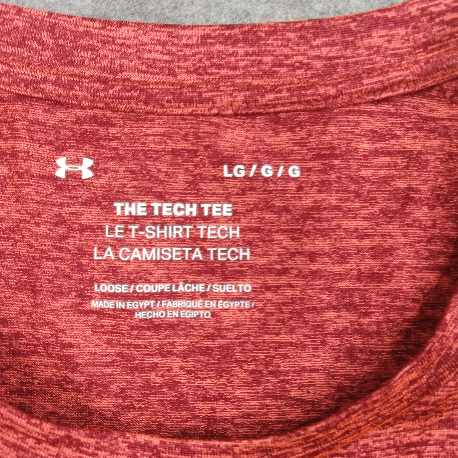 Under Armour Tech Tee Shirt Mens Large Red Heather Loose Fit Athletic Training gallery
