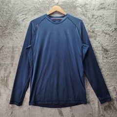 Rhone AG47 Silver Tech Mens Medium Blue Long Sleeve Performance Athletic Shirt