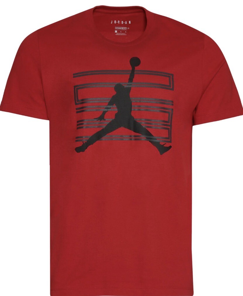 Nike Men Air Jordan Graphic Jumpman Logo T Shirt FN0689-Red Black XS NWT FSHP gallery