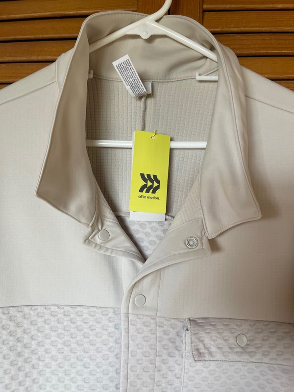 ALL IN MOTION, MEN'S SNAP FRONT, LONG SLEEVES JACKET, XXL, LIGHT GRAY, $38 TAGS gallery