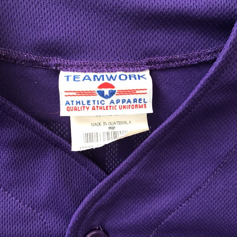 Vintage Teamwork VHS Hip Hop Baseball Jersey Embroidered Schreiner Size S 34-36 gallery