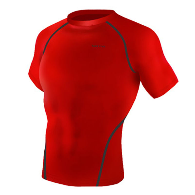 Take Five Mens Skin Tight Compression Base Layer Running Shirt S~2XL Red NT057 gallery