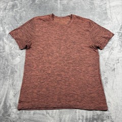 Lululemon Dark Red Heather Metal Vent Tech Short Sleeve Crew Neck Shirt XL