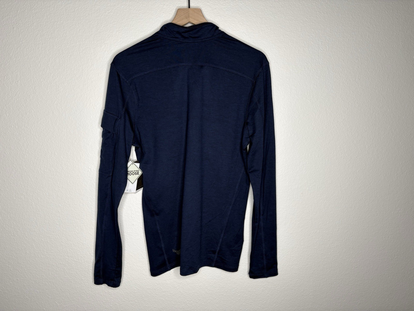 Cross Eyed Moose Mens Blue 1/4 Zip Muscle Fit Pullover Size Small NWT gallery