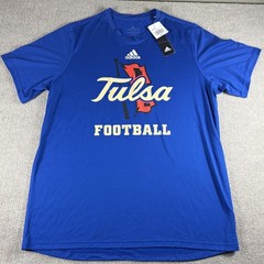 Tulsa Football Shirt Mens XLT Blue Adidas Creator SS Aeroready NCAA College New