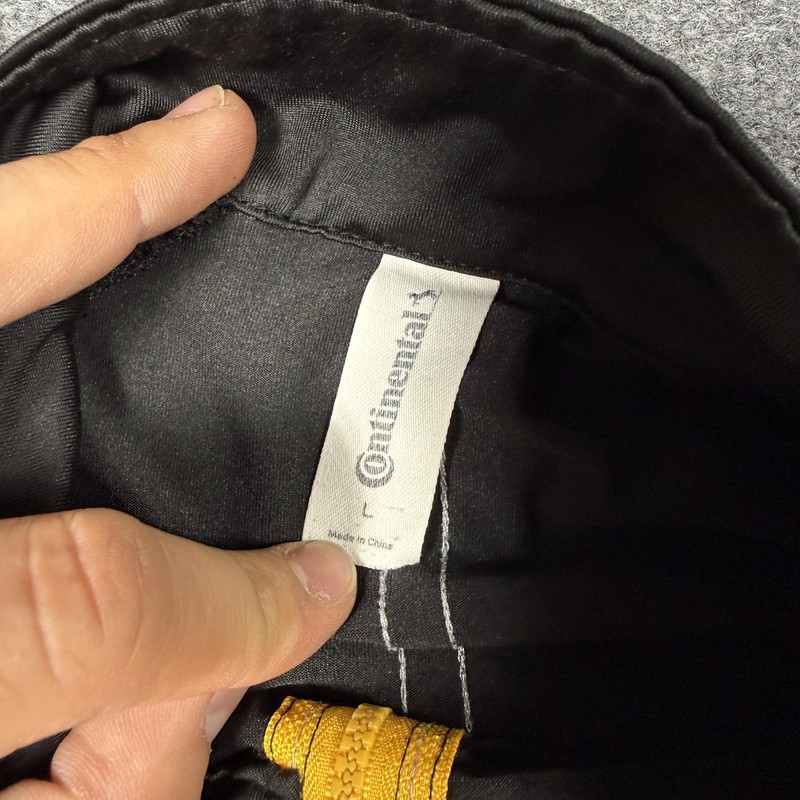 Continental Pullover Mens XL Black Quarter Zip Long Sleeve Reflective Shirt Top gallery