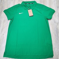Nike Court Dri-Fit ADV Zip Tennis Polo Green Men Size L New HQ0792-310