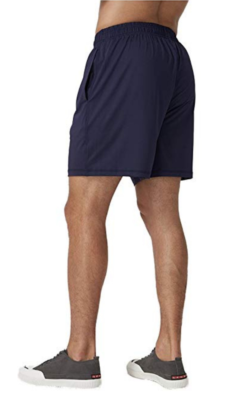 COSSNISS Men's Athletic Workout Shorts with Mesh Pockets, Blue S gallery