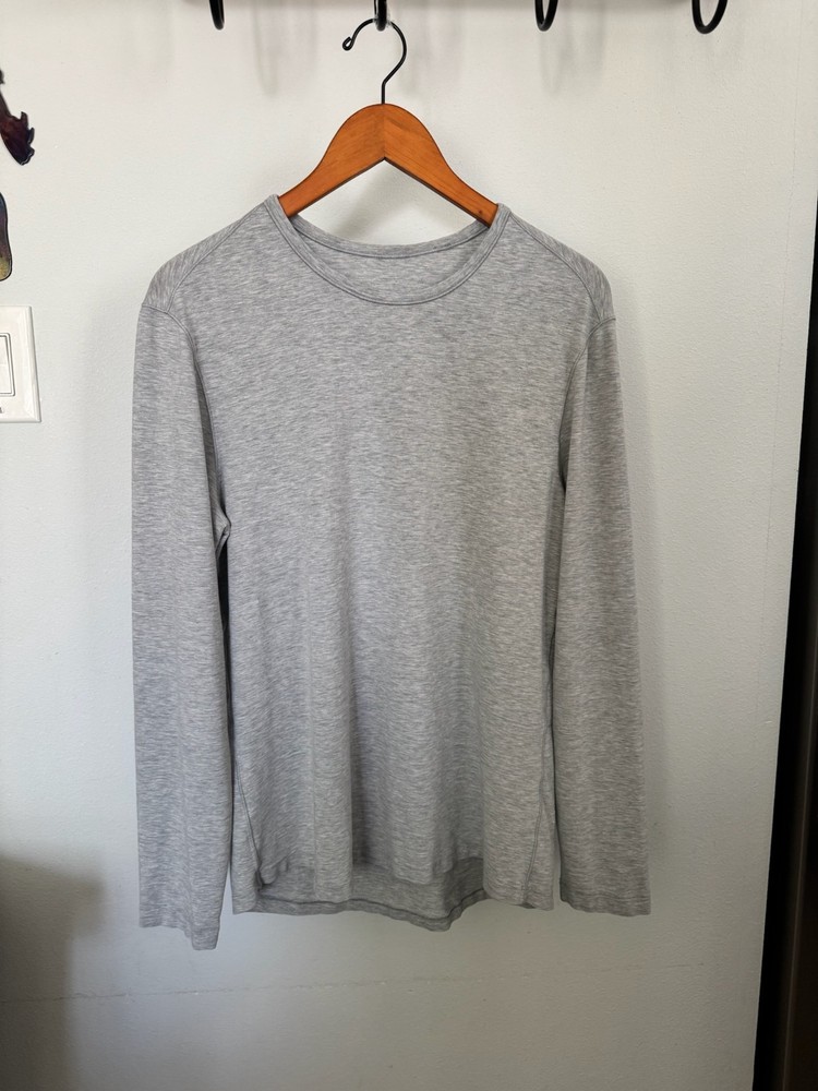 Lululemon 5 Year Basic Long Sleeve - Heathered Core Grey- Men's Medium