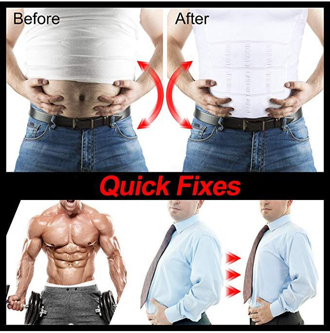Men Slimming Body Shaper Abdomen Compression Corset Exercise Tank Top Vest Sport gallery