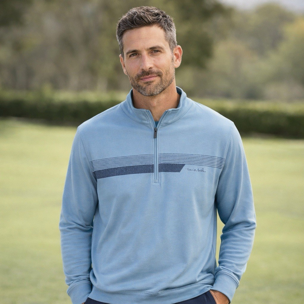 Travis Mathew 1/4 Zip Pullover Mens L Popchock Performance Golf Zipper Pocket gallery