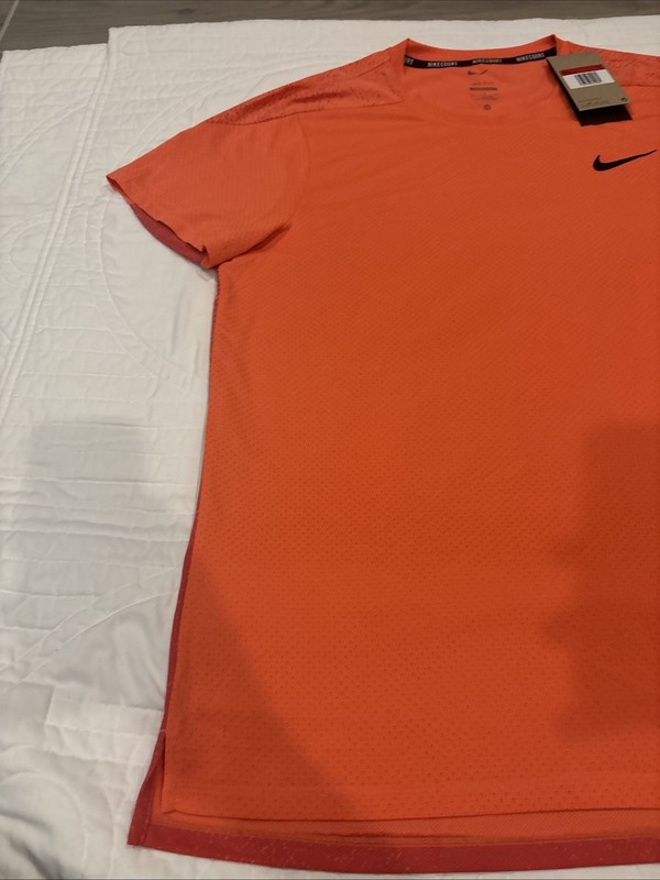 Nike Court Large Dri-FIT Slam Tennis Wild Mango Shirt Carlos Alcaraz FQ2018-643 gallery