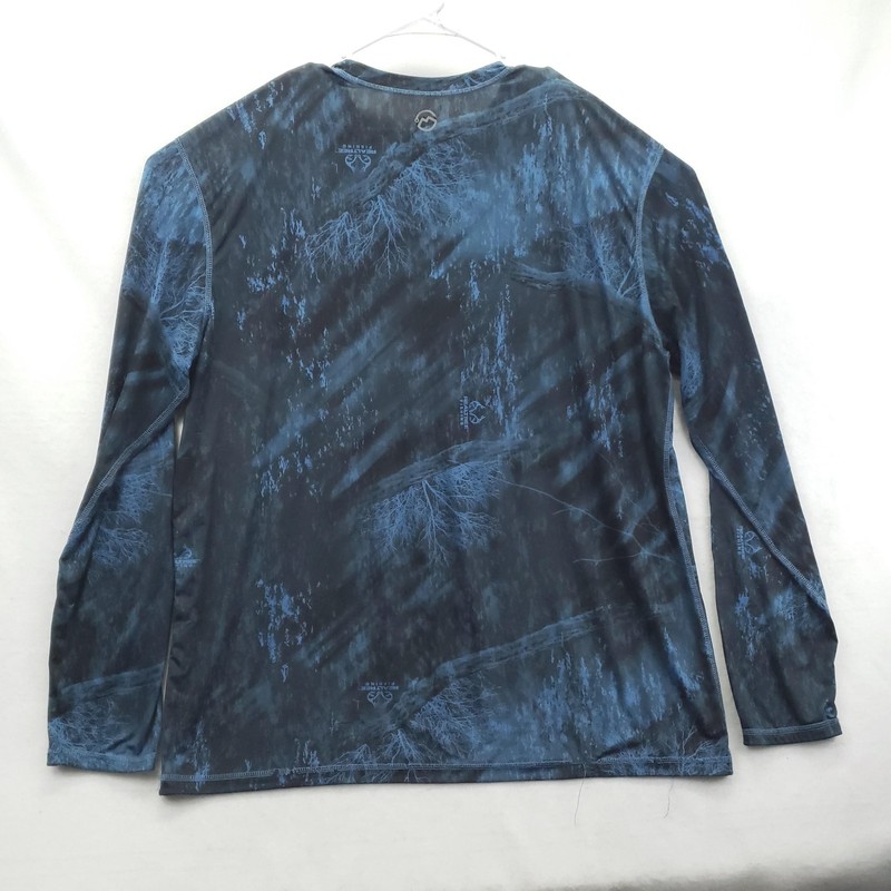 Magellan Outdoors Shirt Mens 2XL Blue Reversible Long Sleeve Realtree Fishing gallery