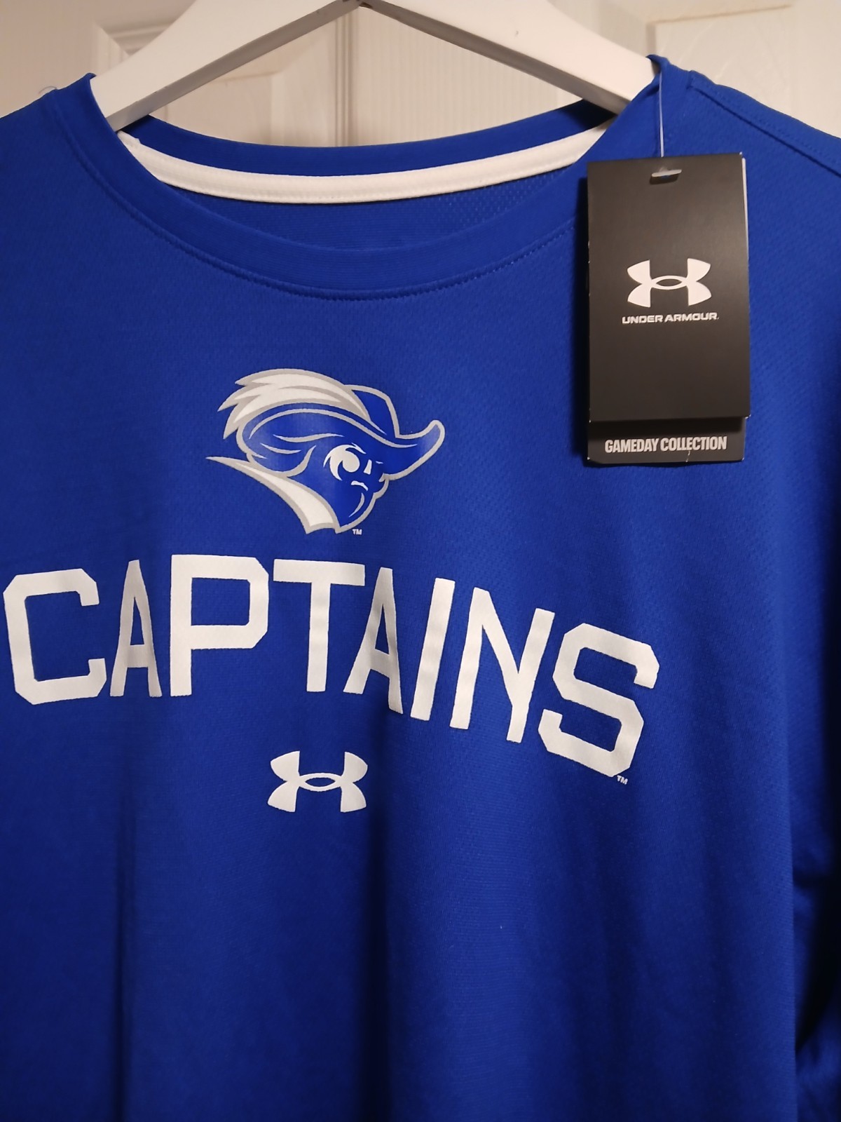 Under ARMOUR CNU Christopher Newport Captains TOP SHIRT LONGSLEEVE SZ.2 XL gallery