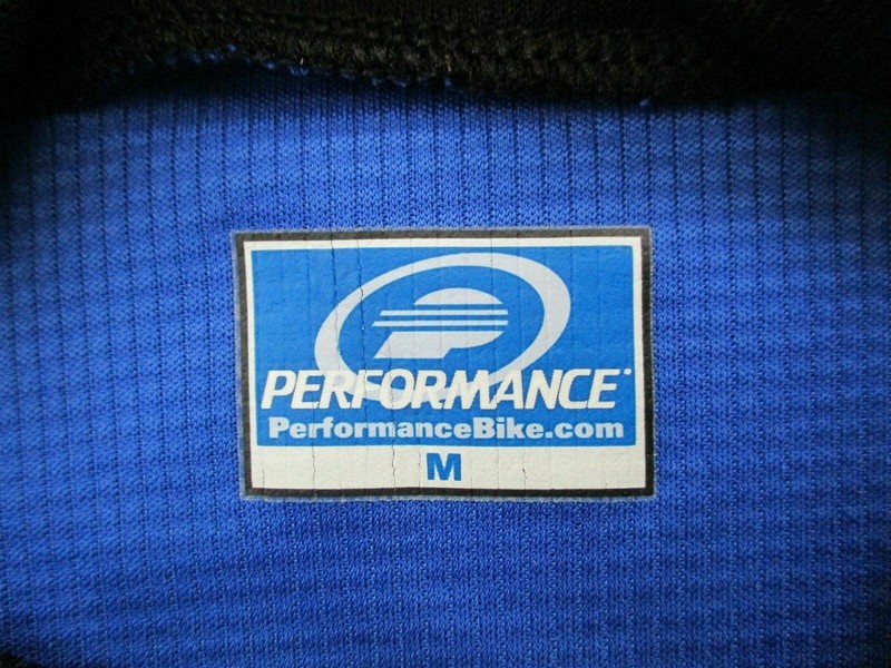 PERFORMANCE Men Size M Athletic Sleeveless 1/5 Zip Royal Blue Cycling Top gallery
