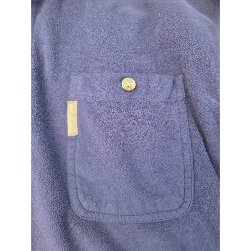 Vtg Columbia Fleece Shirt Jacket Mens L Blue Button Front Long Sleeve Outdoor gallery