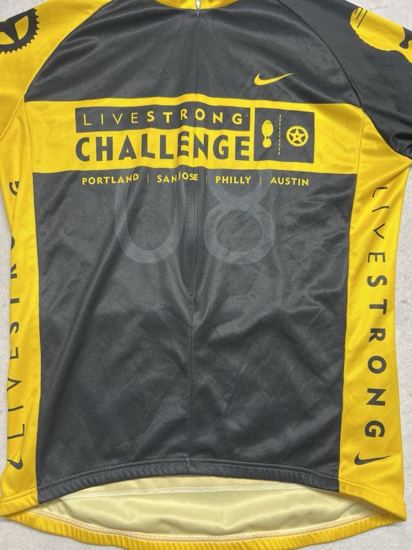 EUC MENS L L-4-50 NIKE LIVESTRONG CHALLENGE CYCLING JERSEY BIKING BIKE ARMSTRONG gallery