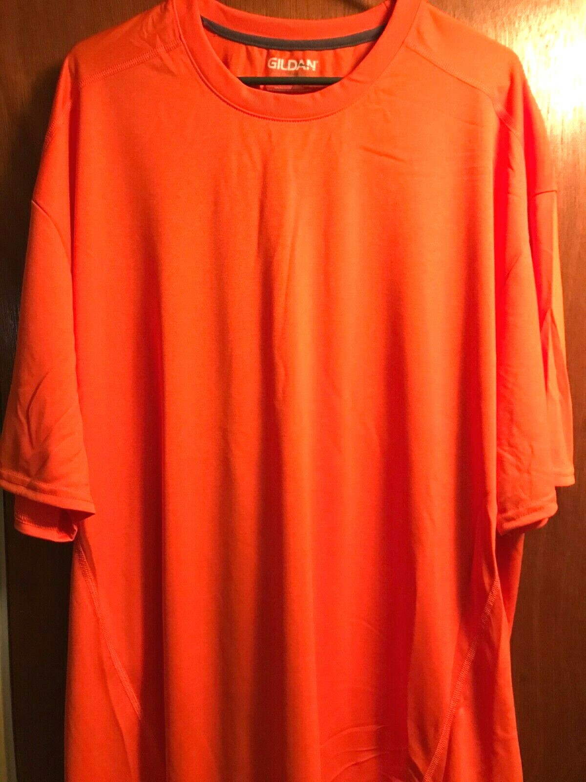 Men's Size 3XL Gildan Performance Tee-Shirt Orange Lightweight 100% Polyester gallery