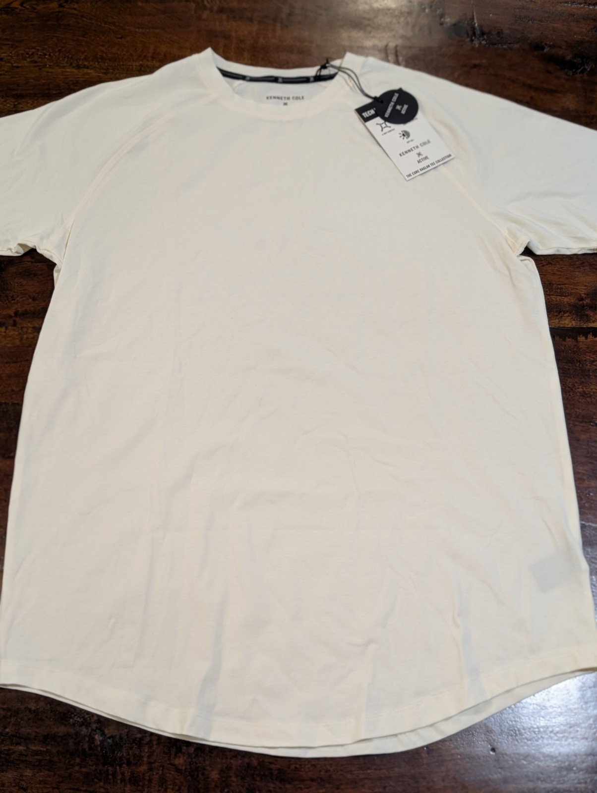 Kenneth Cole Mens Active Core Raglan T-Shirt Tee White Med M Stretch NWT gallery