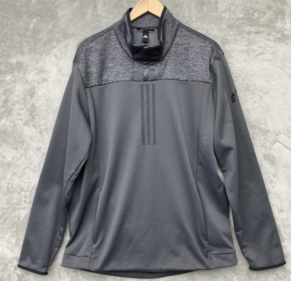 Adidas Gray/Black Climawarm 1/4 Zip Pullover - Men's XL - Style #FN5538