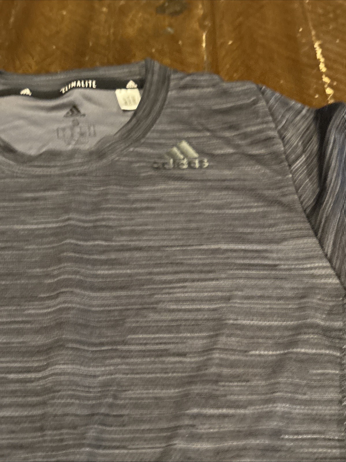 Men’s Black And Gray Adidas Climalite Long Sleeve Tee Size Small gallery