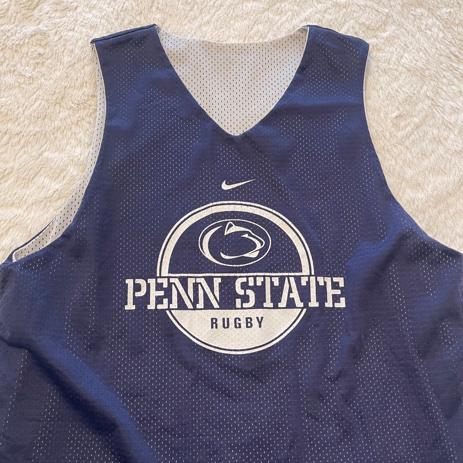 Nike Penn State Rugby Reversible Practice Jersey Training Top Small Blue/White gallery