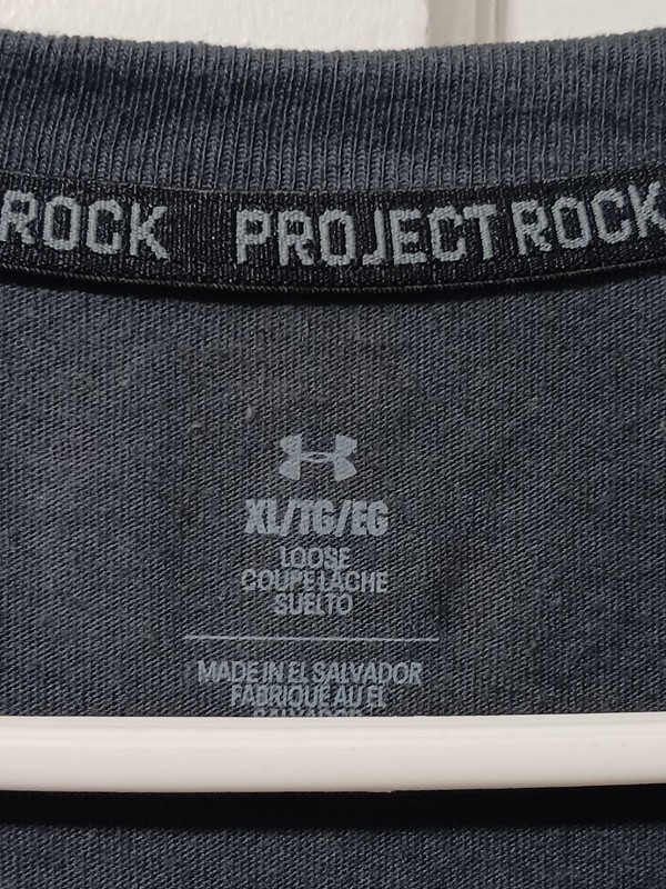 Under Armour Project Rock Respect Black T-Shirt Mens Size XL Tee NEW gallery
