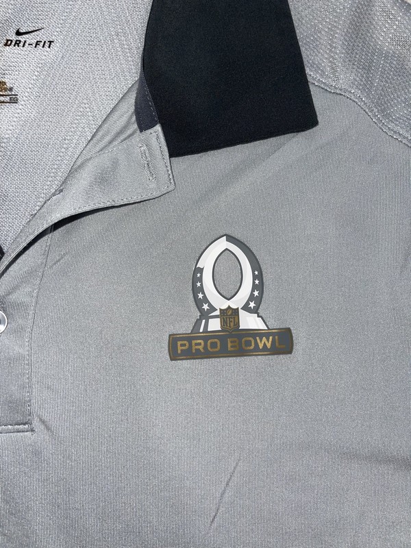 Nike Polo Shirt Mens NFL Pro Bowl Official On Field Gray Golf Dri-Fit Xlarge gallery