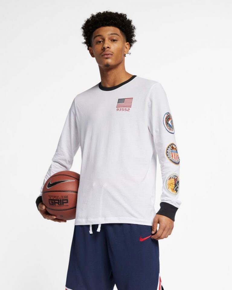 Nike Paul George PG X NASA Men's Long Sleeve Shirt White Size: Large gallery