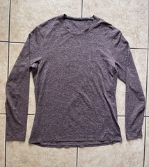 Lululemon Metal Vent Tech Men’s Long Sleeve Running Shirt Large Gray Sports Tee