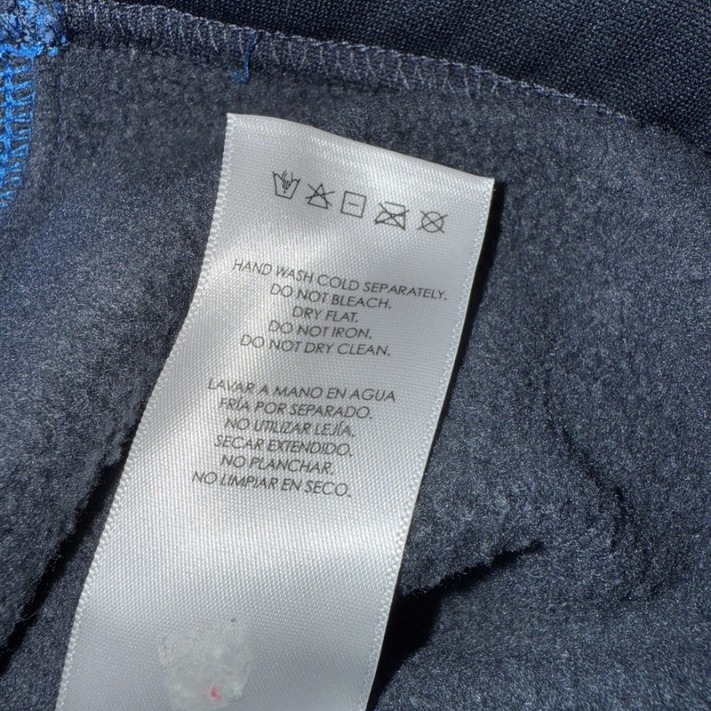 Spyder Pullover Mens M. Blue Black Quarter Zip Fleece Knit Ski Thermal Winter gallery