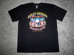 NWOT Men’s HARLEY-DAVIDSON “American Legend” T-Shirt XL BLACK w/HD Logos NJ