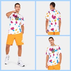 Nike Mens Sportswear Tie Dye Plus T-shirt Festival of Colors White Sz 2XL