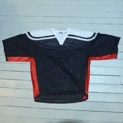 VTG FILA Sports Brand White Black Red Jersey Shirt Size XL GREAT
