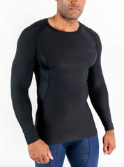 Devops L61416 Men’s Black Athletic Long Sleeve Compression Shirts Size Medium