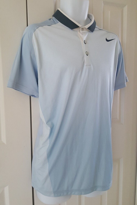 Nike Roger Federer "RF" Tennis Polo Shirt L, Babe Blue gallery