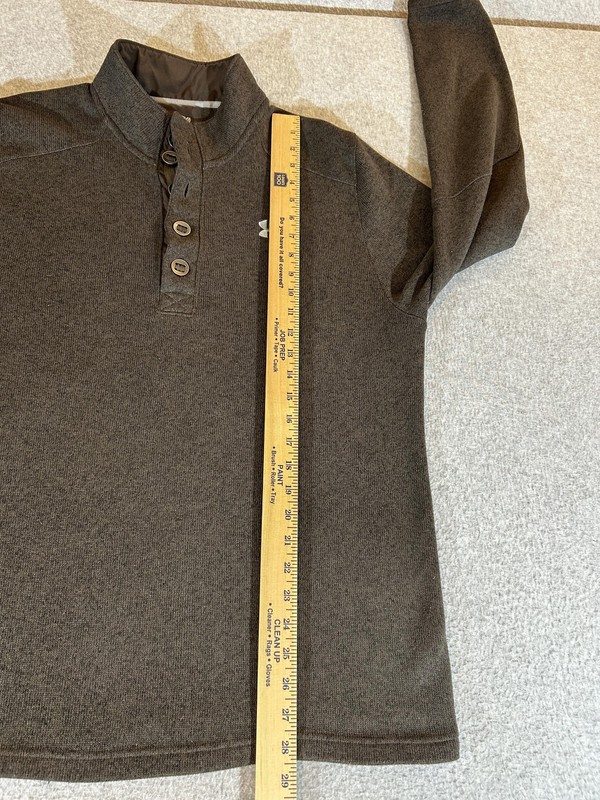 Under Armour Sweater Mens XL Gray ColdGear Specialist Storm Fleece Pullover Golf gallery