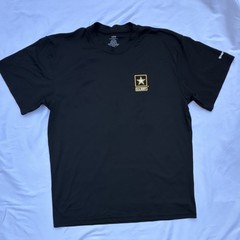 US Army Men’s L Black Moisture Wicking Short Sleeve Crew Neck Logo Tee