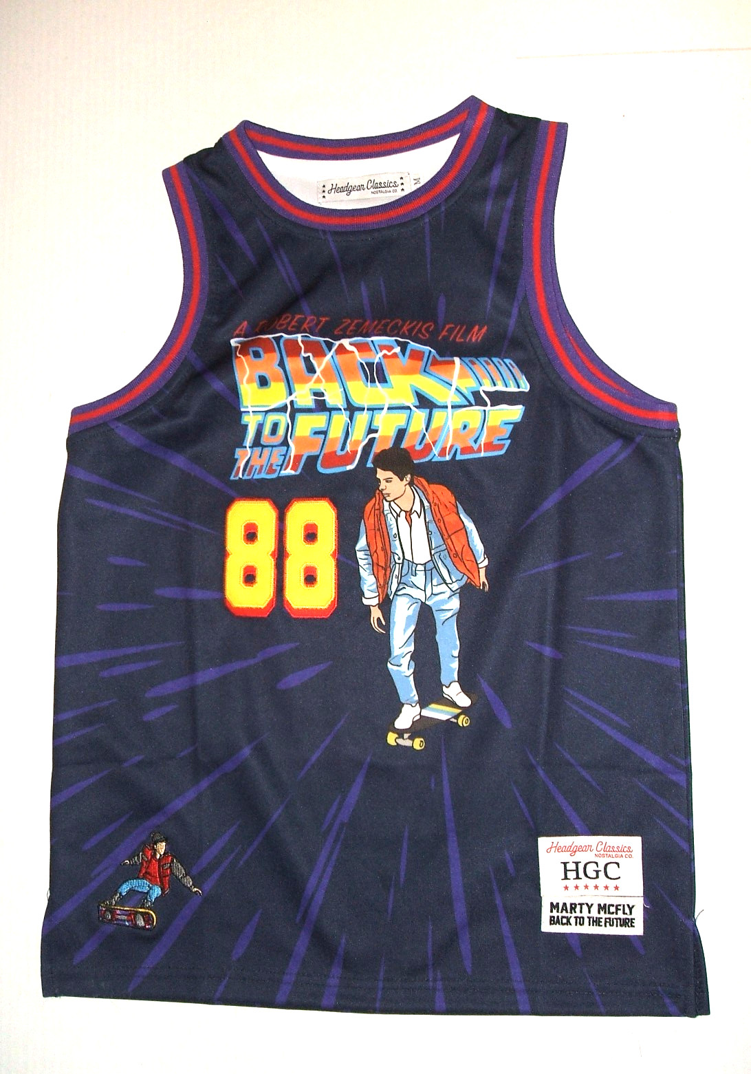 Basketball Jersey Back to the Future Men M Marty 88 Headgear Classics NWOT gallery
