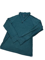 Gaiam 1/4 Zip Pullover Mens Size S Navy Long Sleeve Yoga Fitness Stretch Golf