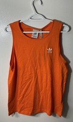 Adidas Men’s Orange Tone Trefoil Essentials Soft Cotton Tank Top Medium NWT
