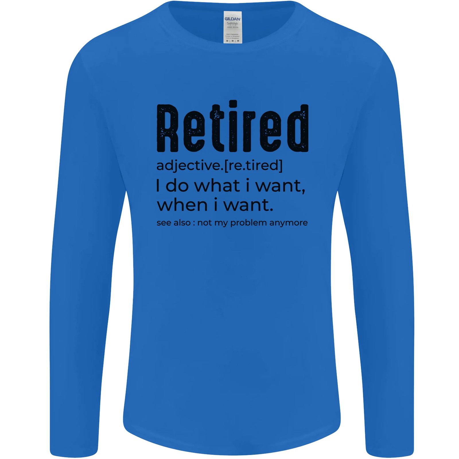 Retired Definition Funny Retirement Mens Long Sleeve T-Shirt gallery