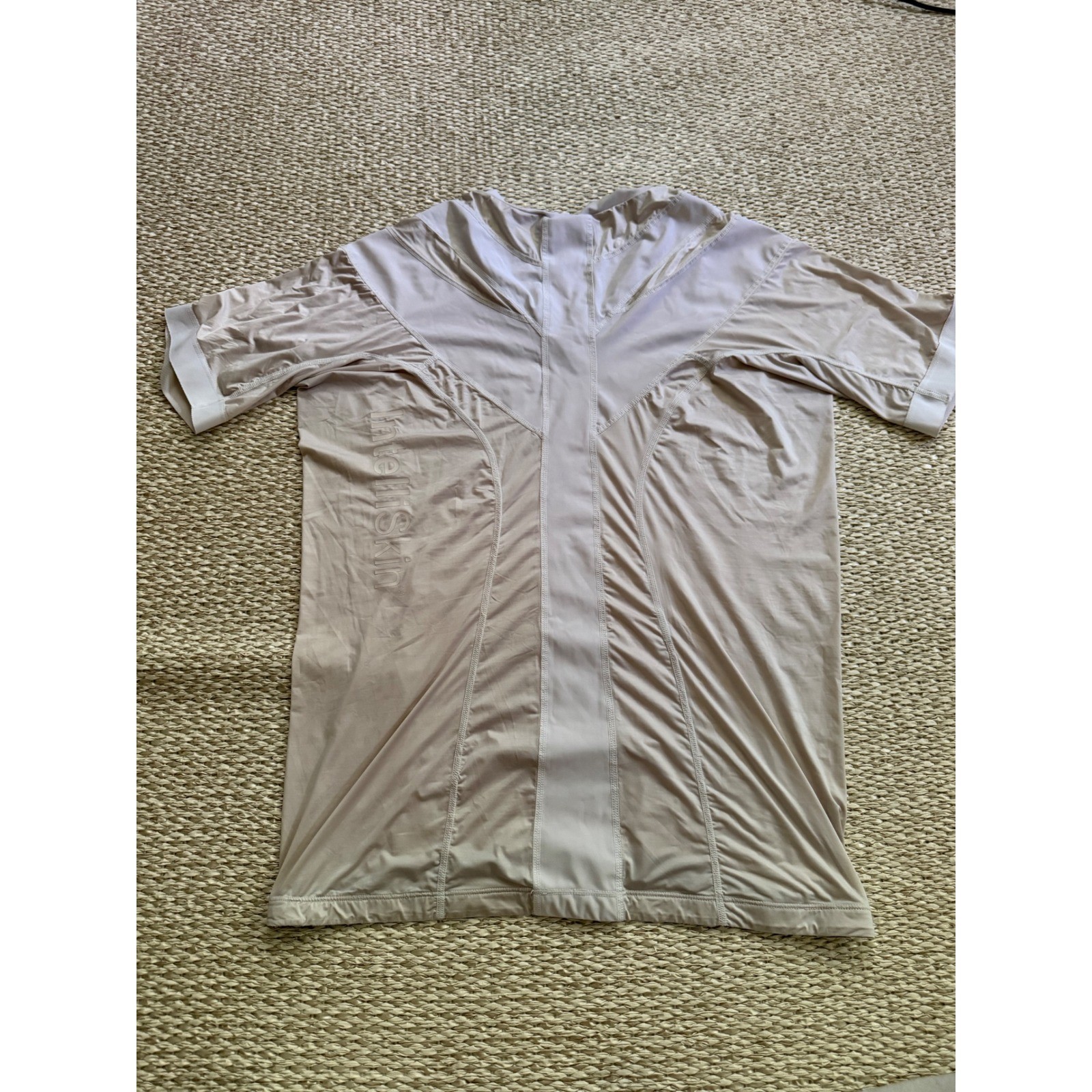 IntelliSkin Mens PostureCue V-Neck Compression Shirt Tan Short Sleeve Base Layer gallery